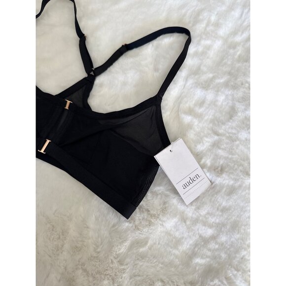 Auden size XS Smooth Unlined Wire-Free Racerback Bralette Black Sexy NEW - Picture 4 of 7